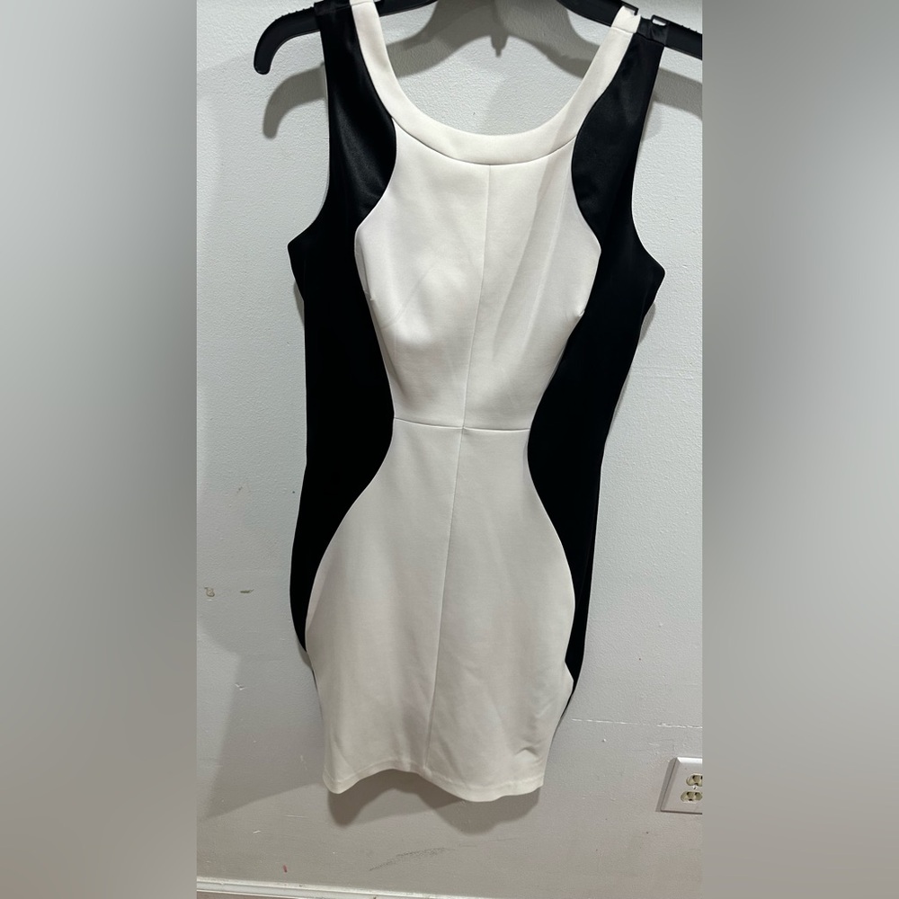 Elegant Black and White Dress